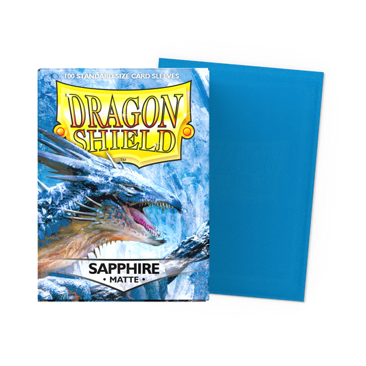 100 Micas Dragon Shield Sapphire - Matte Sleeves - Standard Size