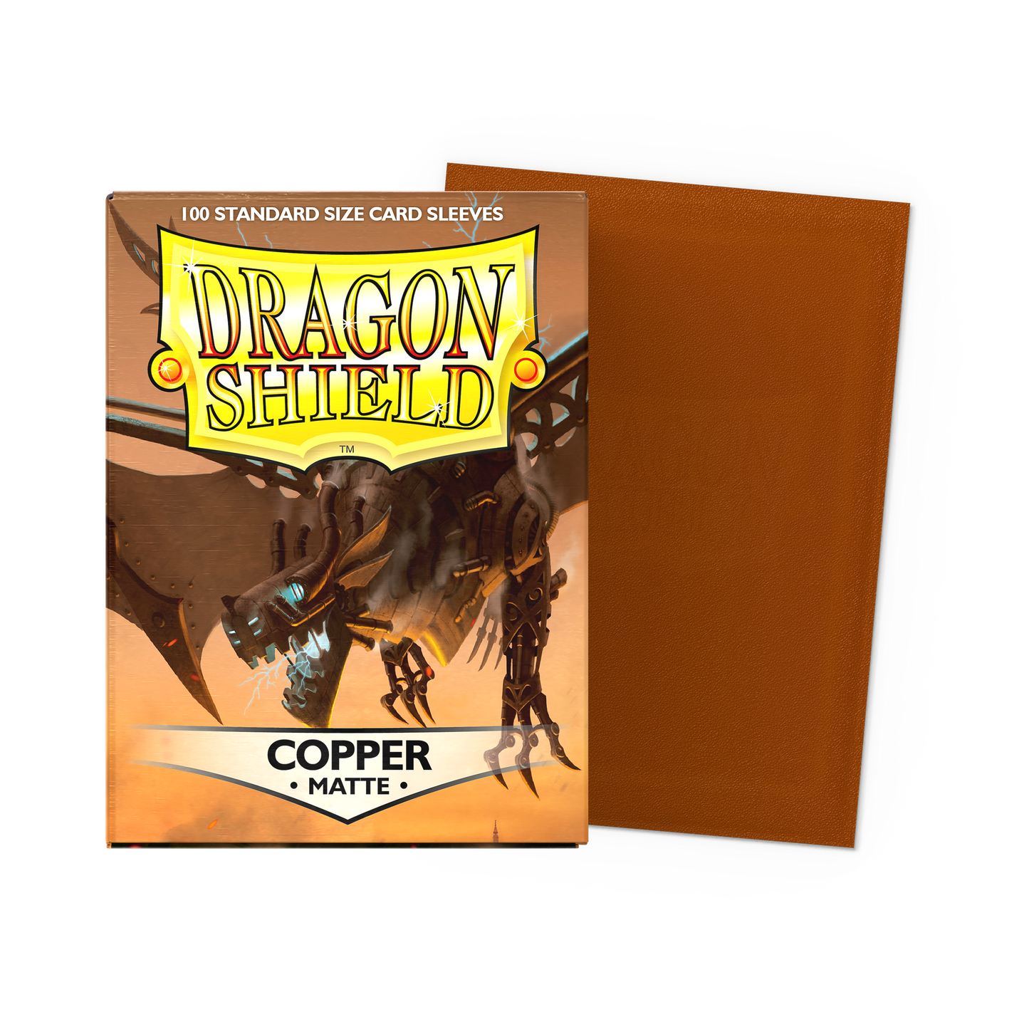 100 Micas Dragon Shield Copper - Matte Sleeves - Standard Size