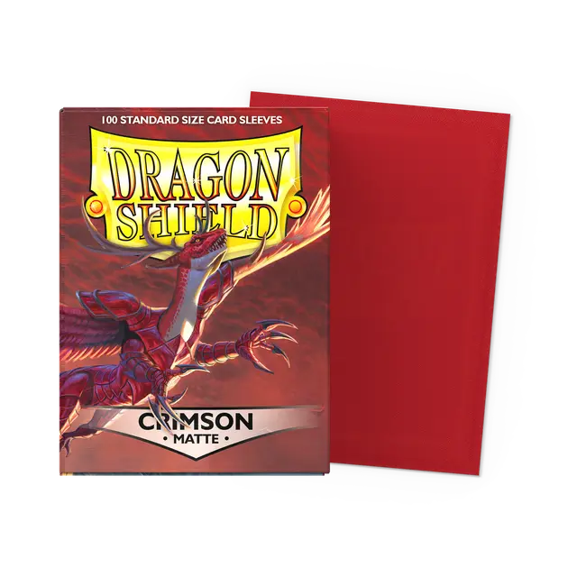 100 Micas Dragon Shield Crimson - Matte Sleeves - Standard Size