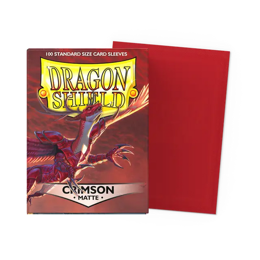 100 Micas Dragon Shield Crimson - Matte Sleeves - Standard Size