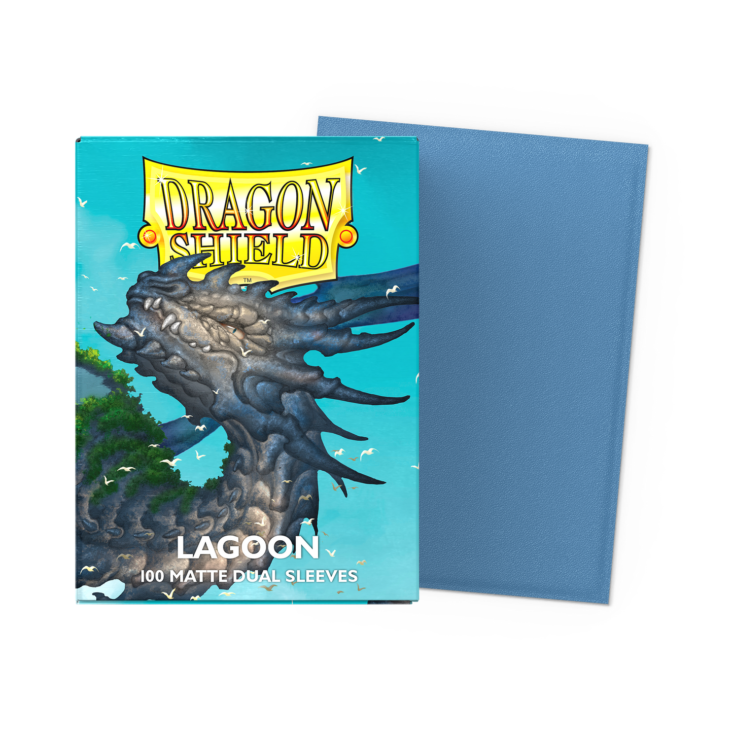 100 Micas Dragon Shield Lagoon - Matte Dual Sleeves - Standard Size