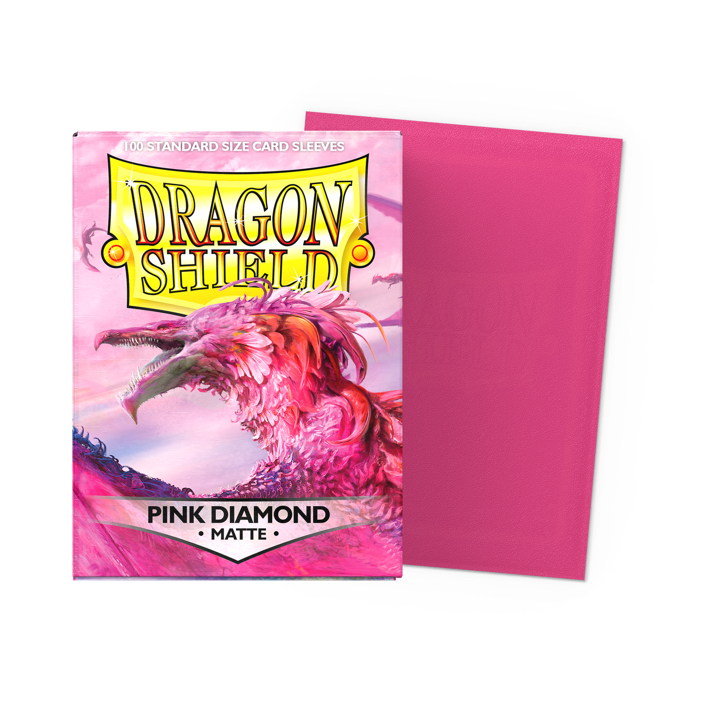 100 Micas Dragon Shield Pink Diamond - Matte Sleeves - Standard Size