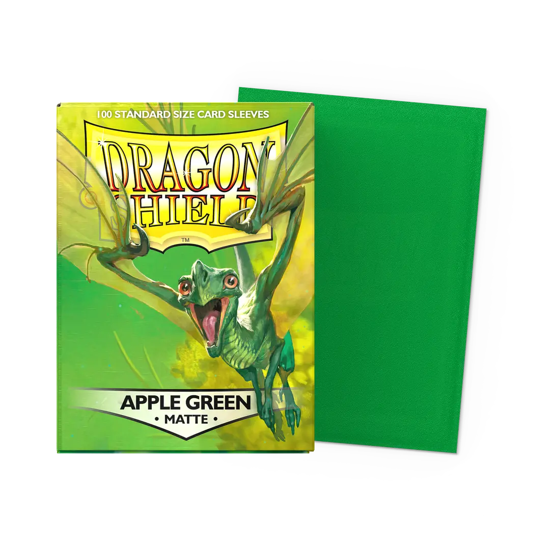 100 Micas Dragon Shield Apple Green - Matte Sleeves - Standard Size