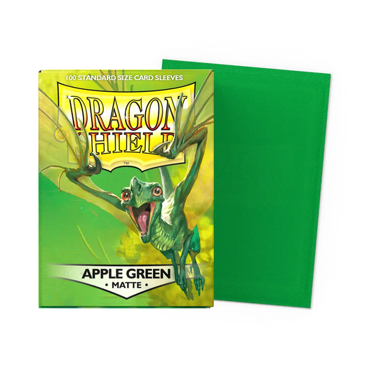 100 Micas Dragon Shield Apple Green - Matte Sleeves - Standard Size