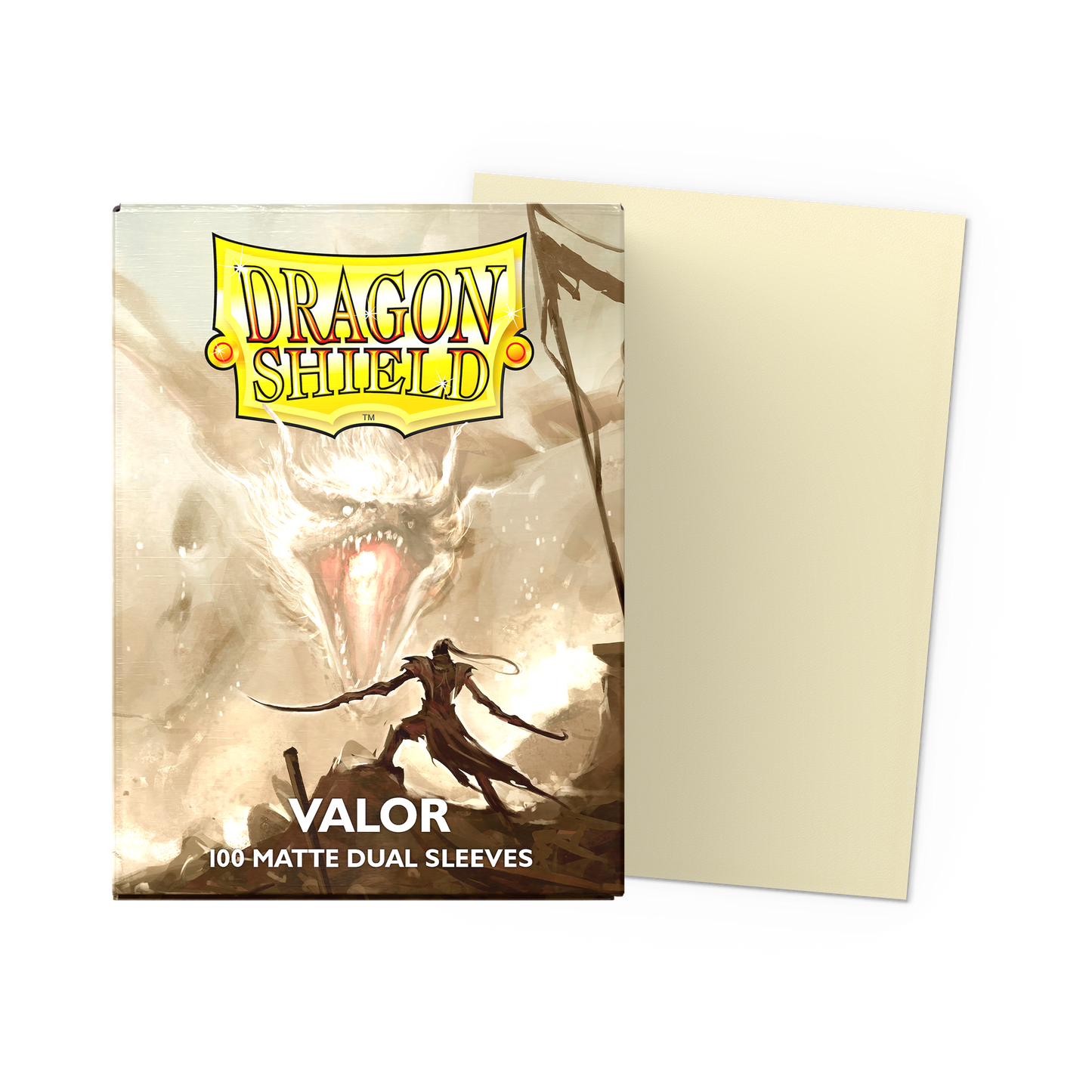 100 Micas Dragon Shield Valor - Matte Dual Sleeves - Standard Size