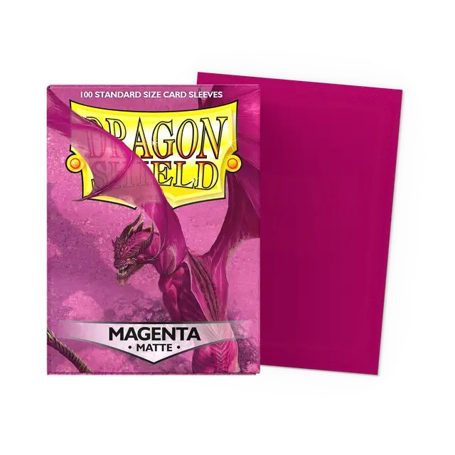 100 Micas Dragon Shield Magenta - Matte Sleeves - Standard Size