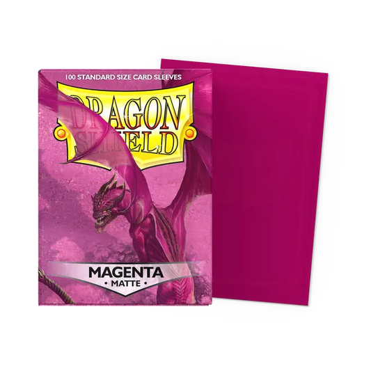 100 Micas Dragon Shield Magenta - Matte Sleeves - Standard Size