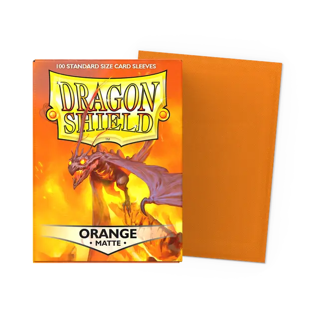 100 Micas Dragon Shield Orange - Matte Sleeves - Standard Size