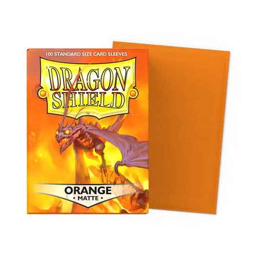 100 Micas Dragon Shield Orange - Matte Sleeves - Standard Size