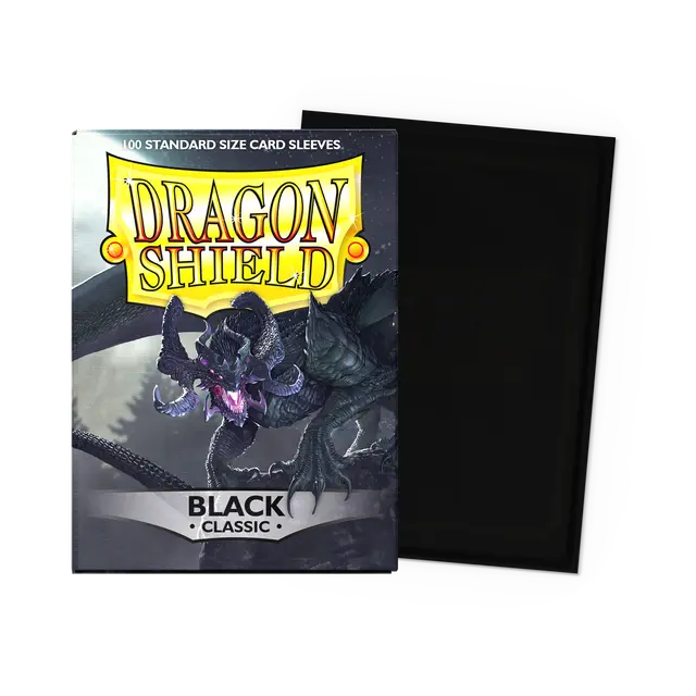 100 Micas Dragon Shield Black - Classic - Standard Size
