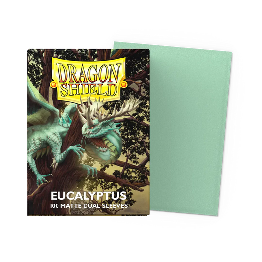 100 Micas Dragon Shield Eucalyptus - Matte Dual Sleeves - Standard Size