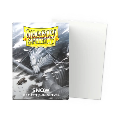 100 Micas Dragon Shield Snow - Matte Dual Sleeves - Standard Size