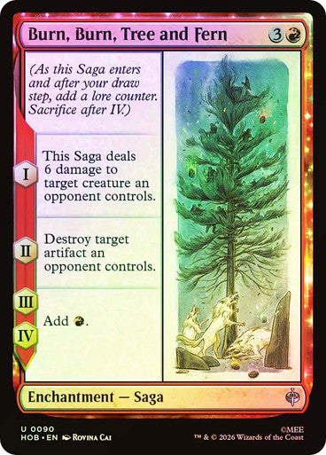 Burn, Burn, Tree and Fern Foil