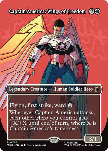 Captain America, Wings of Freedom (Borderless)