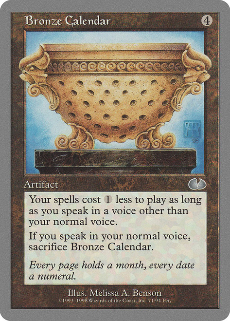 Bronze Calendar - Regular