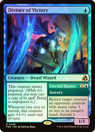 Diviner of Victory // Unwind History Foil