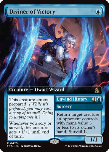 Diviner of Victory // Unwind History (Extended Art)