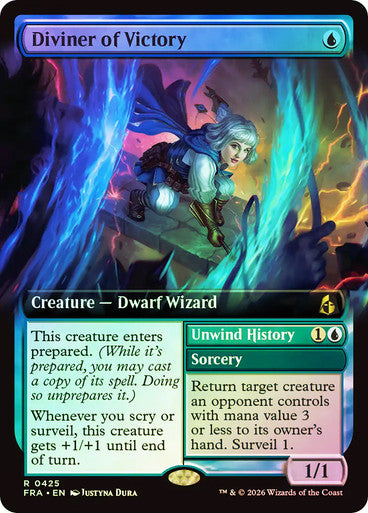 Diviner of Victory // Unwind History (Extended Art) Foil