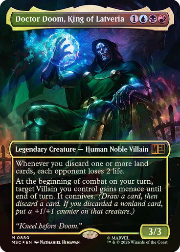 Doctor Doom, King of Latveria (Borderless) Surge Foil
