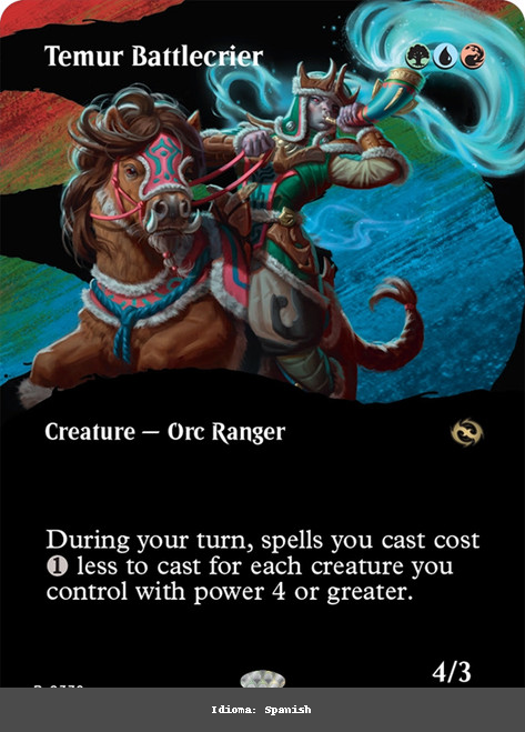 Temur Battlecrier - Borderless - Spanish