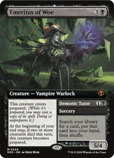 Emeritus of Woe // Demonic Tutor (Extended Art)