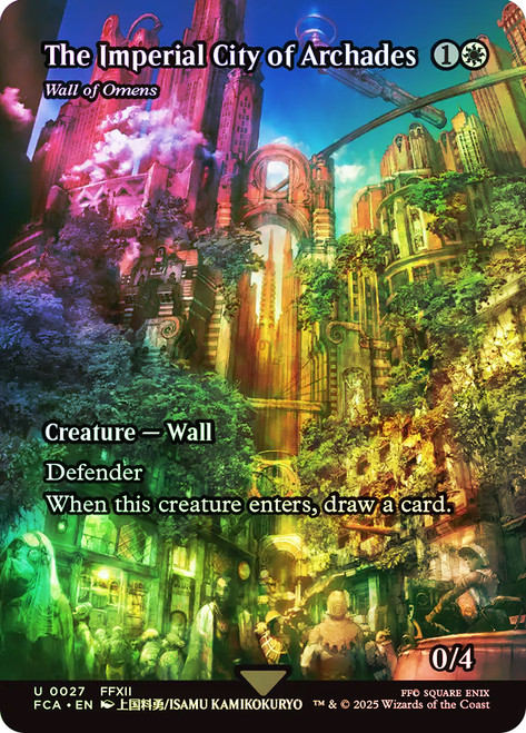 The Imperial City of Archades // Wall of Omens - (The Imperial City of Archades) (Borderless) - Foil