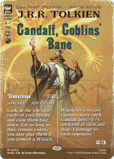 Gandalf, Goblins' Bane // Flameshape (Borderless)