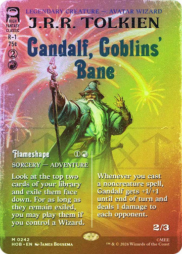 Gandalf, Goblins' Bane // Flameshape (Borderless) Foil