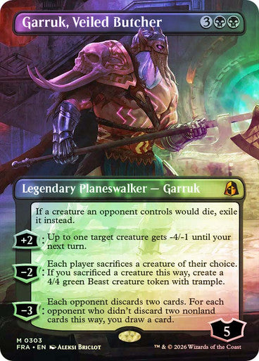 Garruk, Veiled Butcher (Borderless) Foil