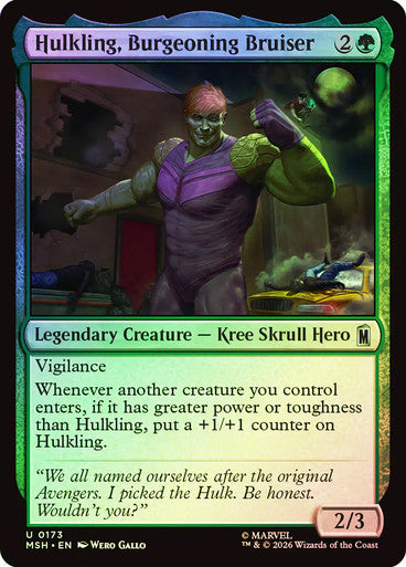 Hulkling, Burgeoning Bruiser Foil