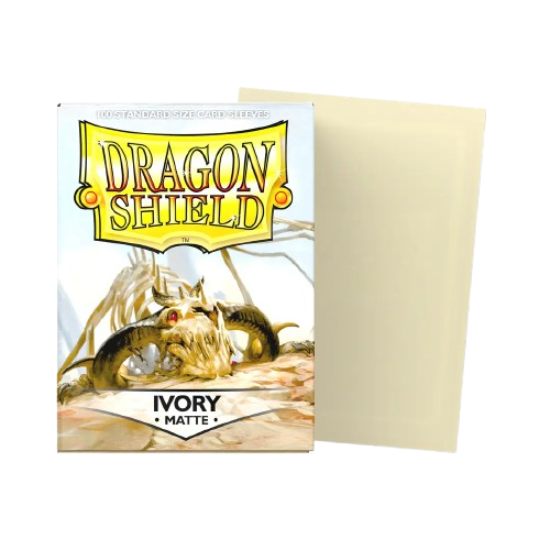 100 Micas Dragon Shield Ivory - Matte Sleeves - Standard Size