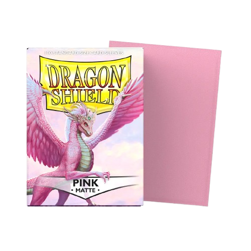 100 Micas Dragon Shield Pink - Matte Sleeves - Standard Size
