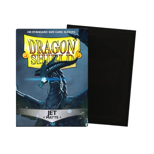 100 Micas Dragon Shield Jet - Matte Sleeves - Standard Size