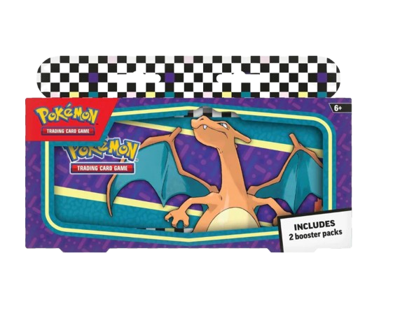 Pokémon - Trading Card Game: Back to School Pencil Case - Glurak (1 Tin Box & 2 Booster Packs)