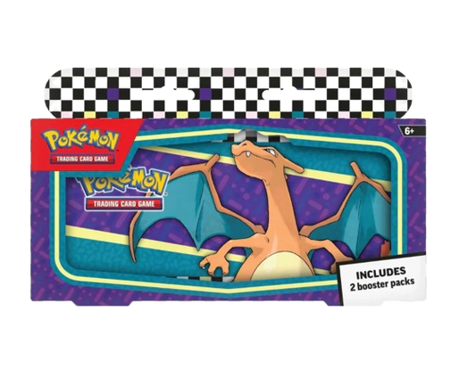 Pokémon - Trading Card Game: Back to School Pencil Case - Glurak (1 Tin Box & 2 Booster Packs)