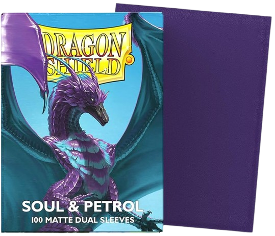100 Micas Dragon Shield Soul and Petrol - Matte Dual Sleeves - Standard Size