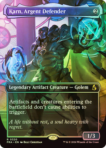 Karn, Argent Defender (Borderless) Foil