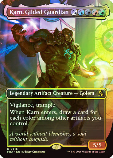 Karn, Gilded Guardian (Borderless) Foil