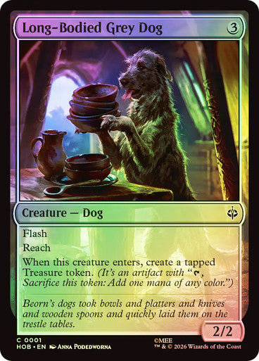 Long-Bodied Grey Dog Foil