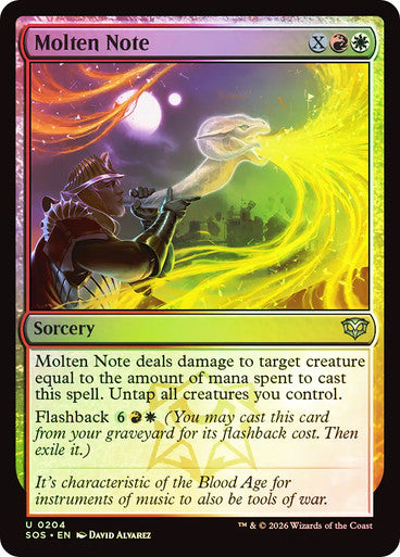 Molten Note Foil