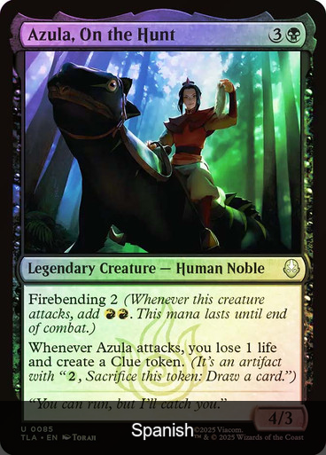 Azula, On the Hunt Foil [Spanish]