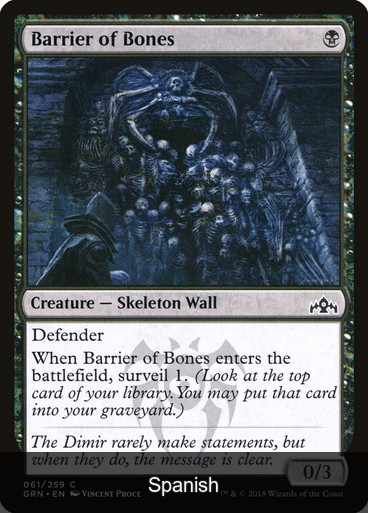 Barrier of Bones [Spanish]