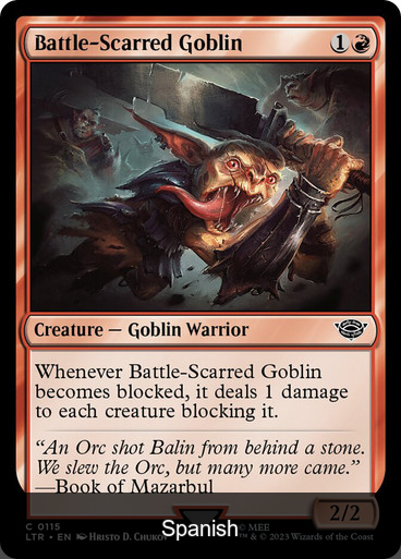 Battle-Scarred Goblin [Spanish]