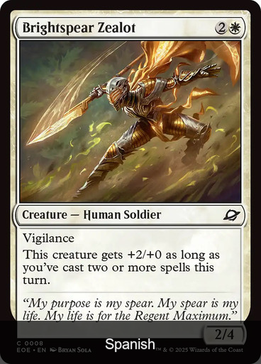 Brightspear Zealot [Spanish]