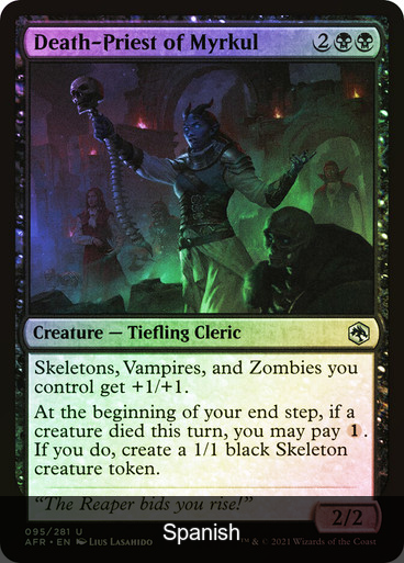 Death-Priest of Myrkul Foil [Spanish]