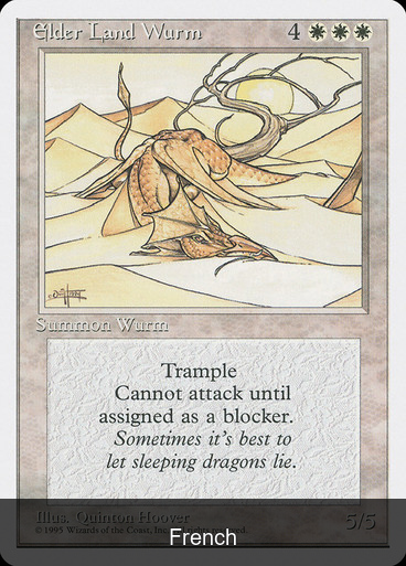 Elder Land Wurm [French]