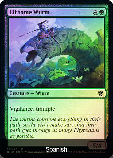 Elfhame Wurm Foil [Spanish]