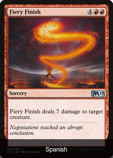 Fiery Finish [Spanish]