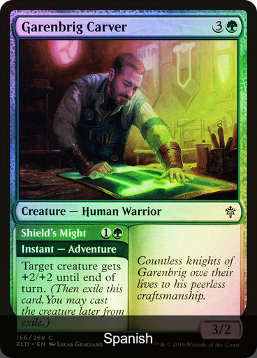Garenbrig Carver // Shield's Might Foil [Spanish]