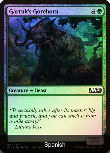 Garruk's Gorehorn Foil [Spanish]